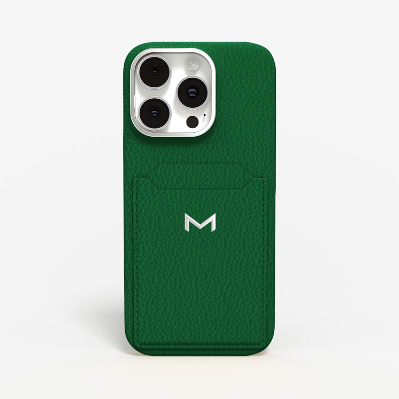 Personnalisation Cardholder Case for iPhone 15 Pro in Calf