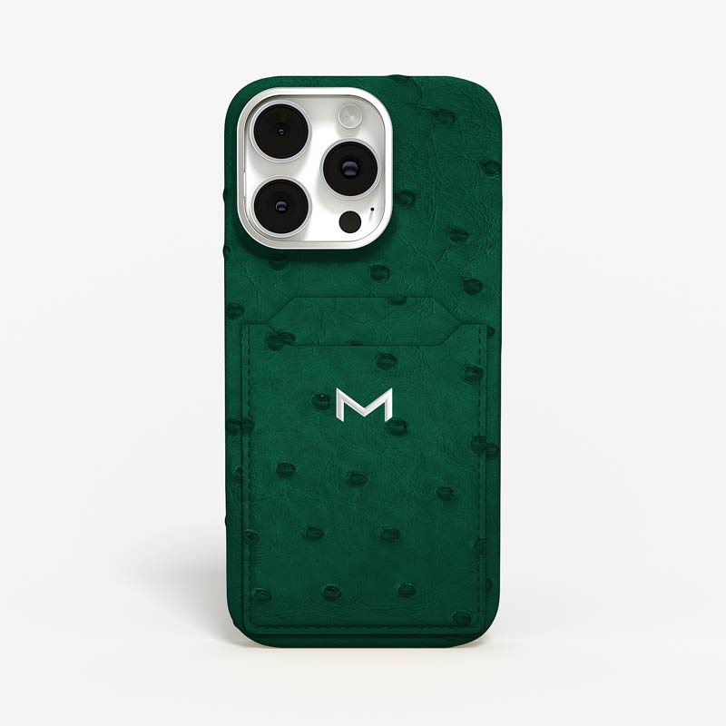Personnalisation Cardholder Case for iPhone 15 Pro in Ostrich