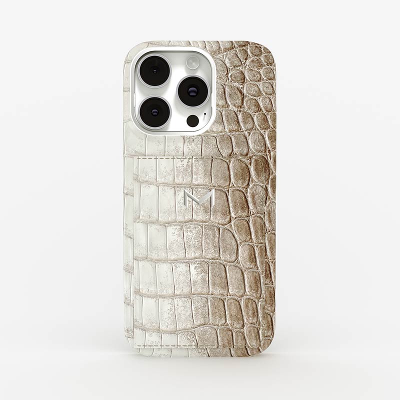 Wallet Case for iPhone 15 Pro Max in Crocodile Himalaya